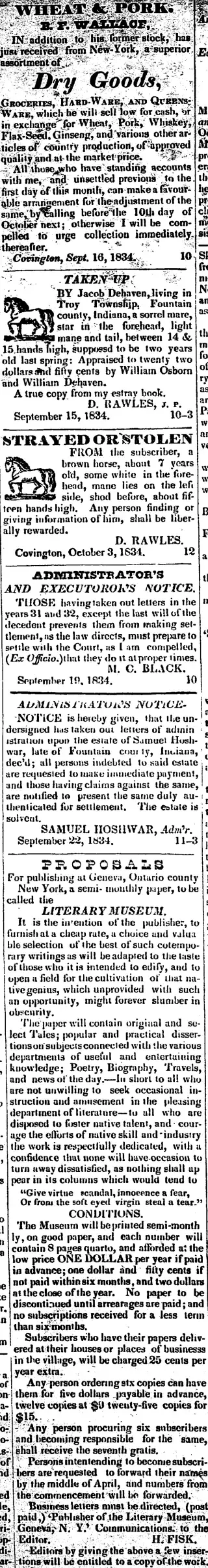 other Newspaper clipping from Nov 21, 1834 5995425