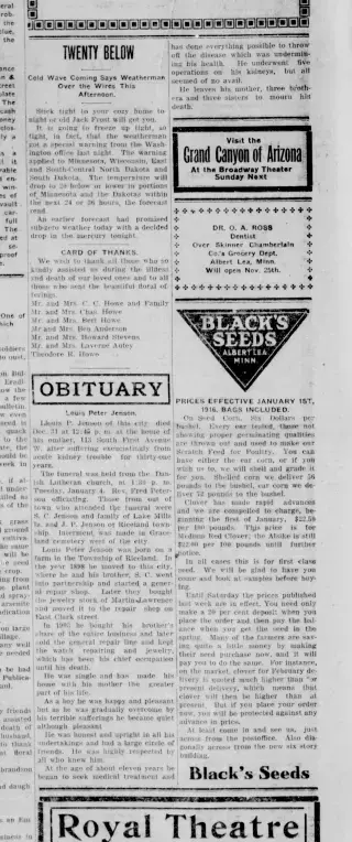 other Newspaper clipping from Jan 5, 1916 5996133