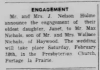 Marriage Newspaper clipping from Feb 9, 1956 5999110
