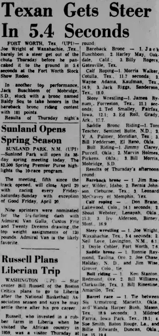 other Newspaper clipping from Feb 2, 1962 6005027