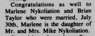 Marriage Newspaper clipping from Aug 9, 1988 6005730