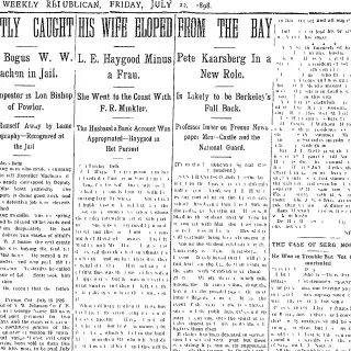 other Newspaper clipping from Jul 22, 1898 6006516