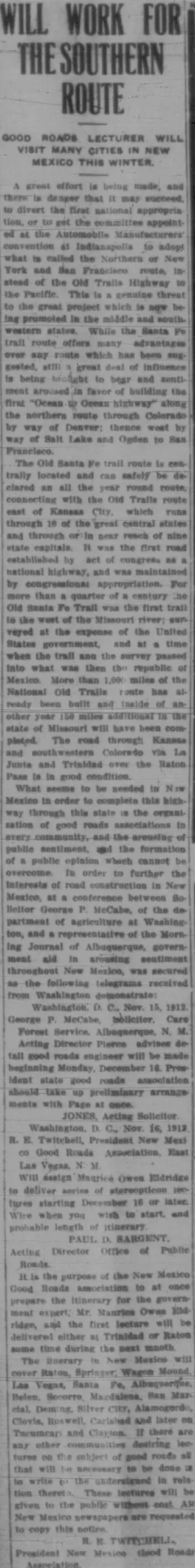 other Newspaper clipping from Nov 18, 1912 6012988