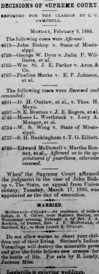 other Newspaper clipping from Feb 11, 1885 6014906