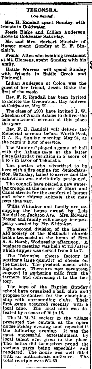 other Newspaper clipping from May 15, 1903 6015183