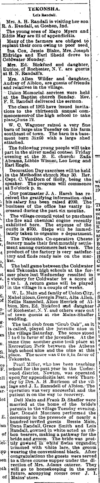 other Newspaper clipping from May 29, 1903 6015211