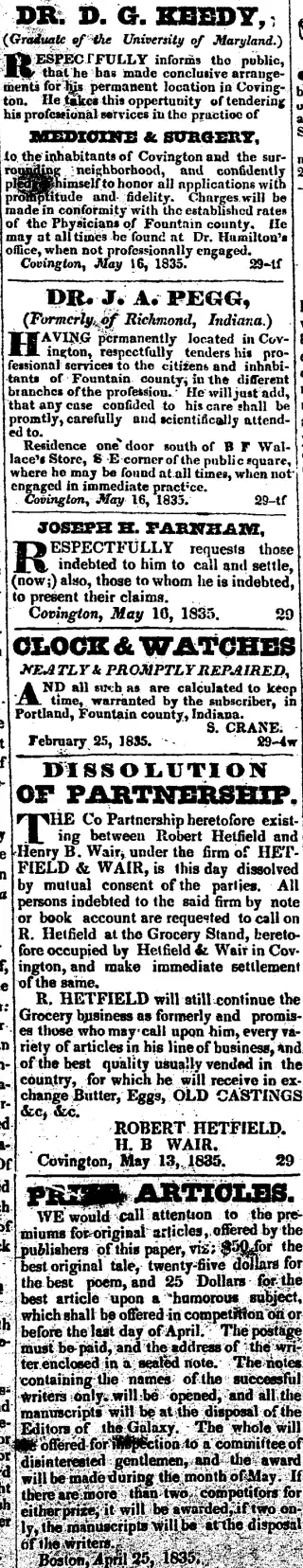 other Newspaper clipping from Feb 13, 1835 6018227