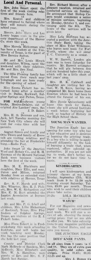 other Newspaper clipping from Sep 7, 1923 6019617