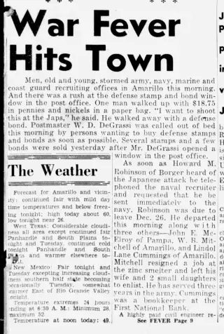 other Newspaper clipping from Dec 8, 1941 6021570
