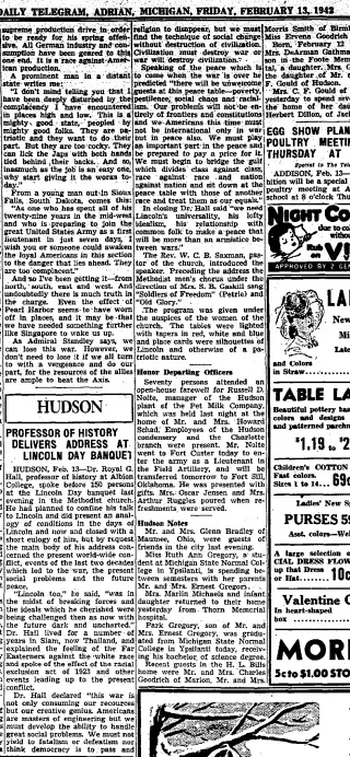 other Newspaper clipping from Feb 13, 1942 6022627