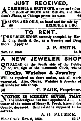 other Newspaper clipping from Nov 11, 1858 6023708