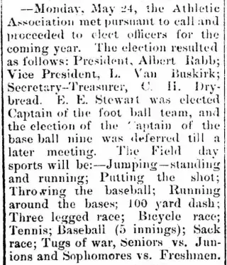 Sports Newspaper clipping from May 25, 1886 6024147