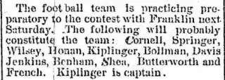 Sports Newspaper clipping from Oct 8, 1887 6024187