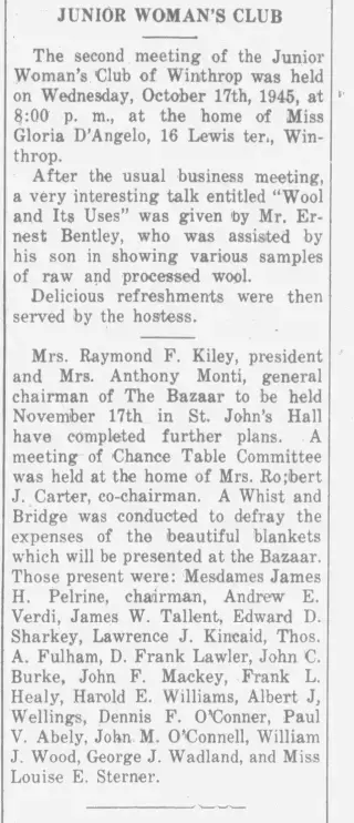 other Newspaper clipping from Oct 25, 1945 6026367