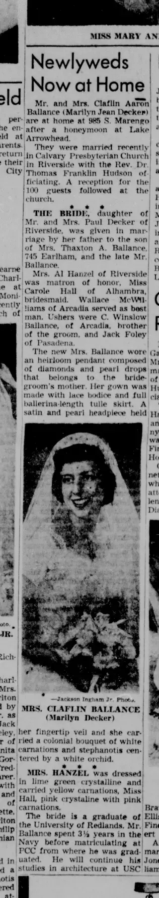 Marriage Newspaper clipping from Jul 3, 1956 6033461