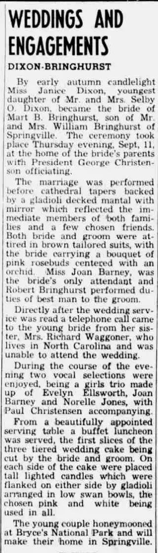 Marriage Newspaper clipping from Sep 19, 1947 6034615