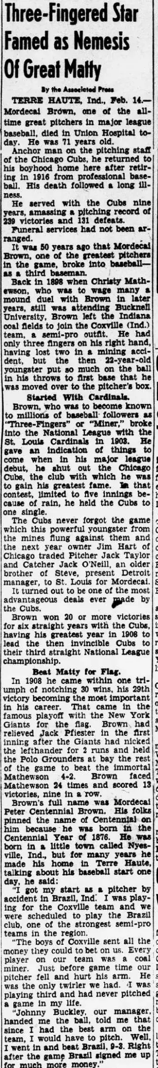 other Newspaper clipping from Feb 14, 1948 6035077