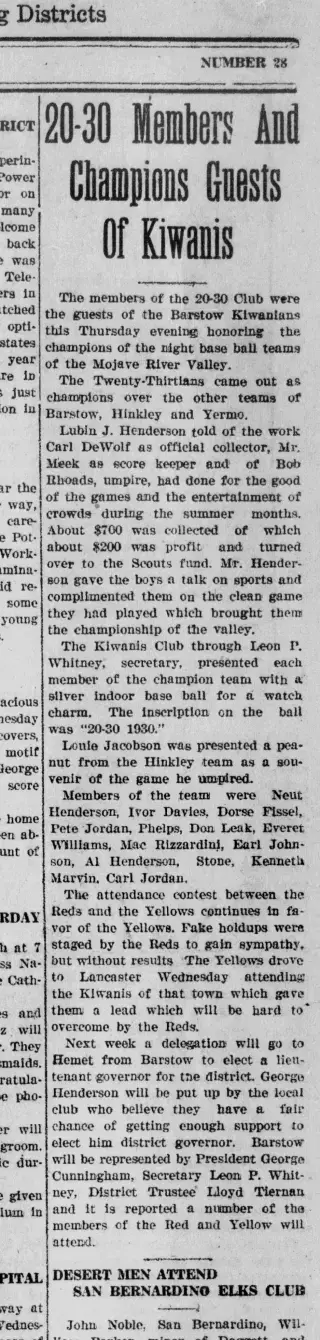 other Newspaper clipping from Oct 2, 1930 6035500