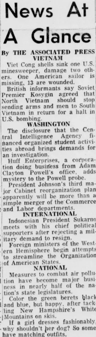 other Newspaper clipping from Feb 15, 1967 6036709