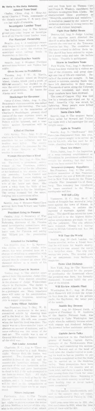 other Newspaper clipping from Aug 11, 1906 6038261