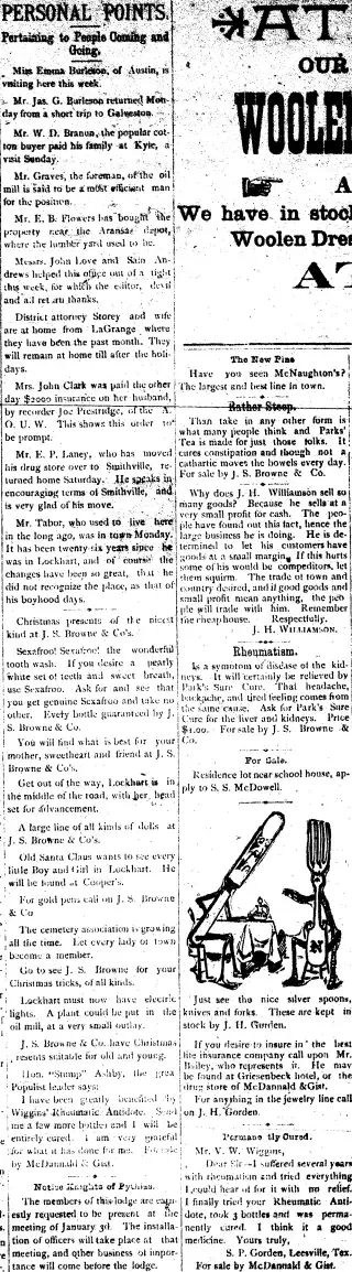 other Newspaper clipping from Dec 22, 1893 6041522