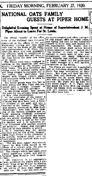 other Newspaper clipping from Feb 27, 1920 6043870