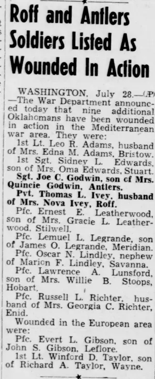 other Newspaper clipping from Jul 28, 1944 6046620