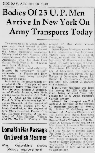Military Newspaper clipping from Aug 23, 1948 6048614