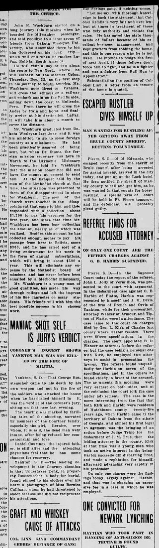 General news Newspaper clipping from Dec 22, 1910 6051318
