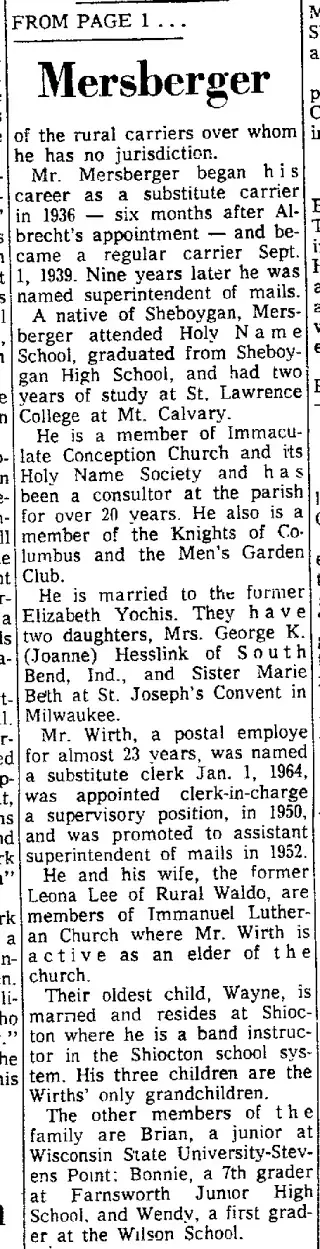 other Newspaper clipping from Oct 31, 1964 6051715