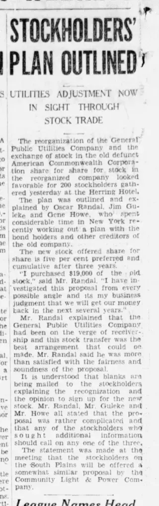 other Newspaper clipping from Oct 27, 1933 6052099