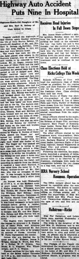Birth Newspaper clipping from Oct 3, 1935 6052397