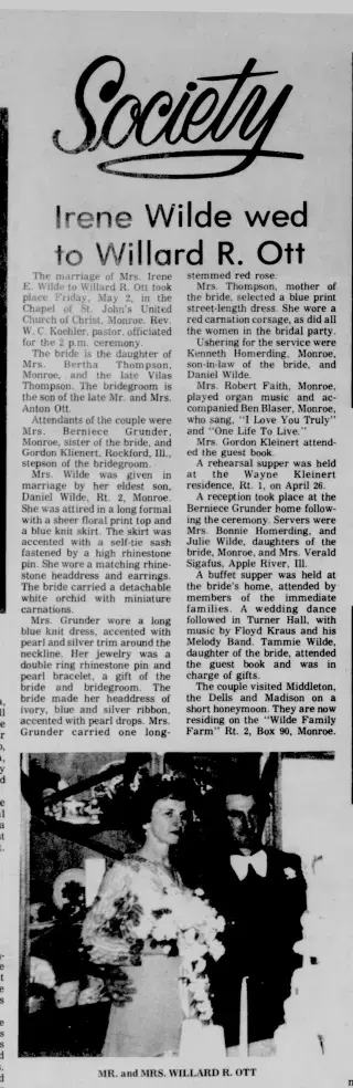 Marriage Newspaper clipping from Jun 2, 1975 6054135