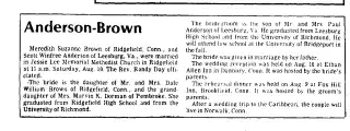 Marriage Newspaper clipping from Aug 25, 1991 6057077
