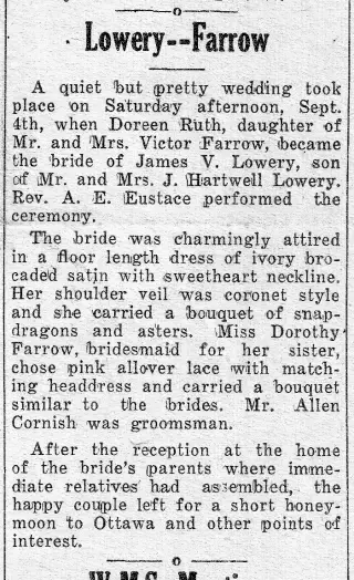 Marriage Newspaper clipping from Sep 9, 1948 6058463