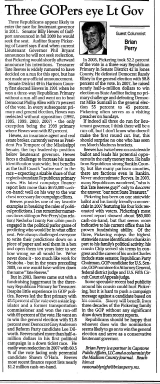 Political Newspaper clipping from Mar 25, 2010 6058621