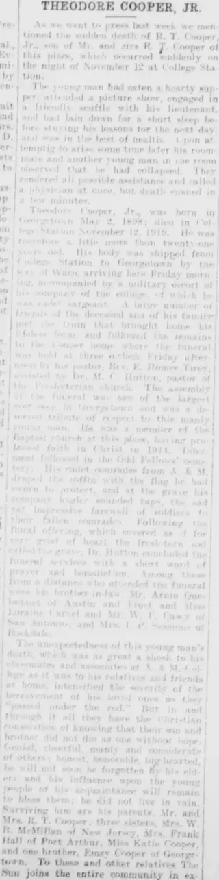 other Newspaper clipping from Nov 21, 1919 6060352