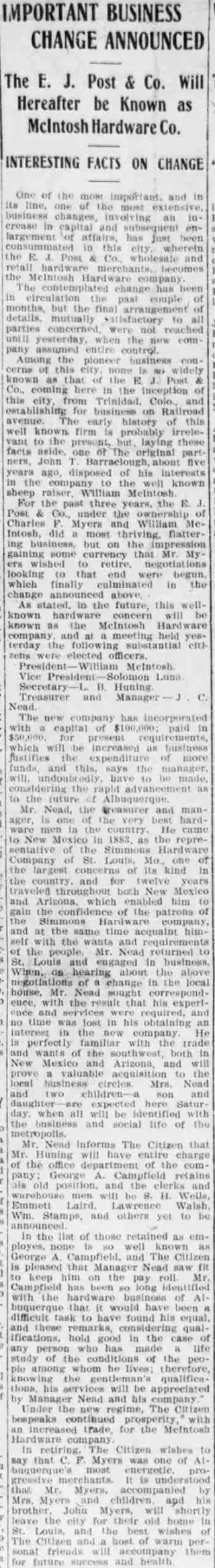 Business Newspaper clipping from Feb 20, 1906 6065240