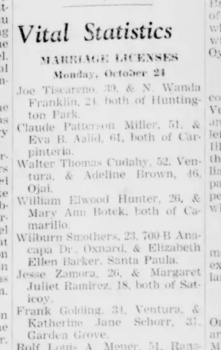 Marriage Newspaper clipping from Oct 26, 1949 6068126