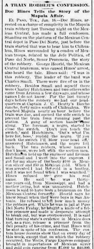 other Newspaper clipping from Jan 17, 1888 6068437