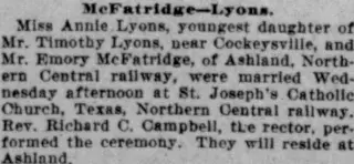 Marriage Newspaper clipping from Jan 15, 1904 6070981