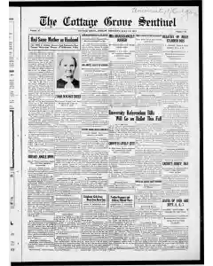 Cottage Grove Sentinel Archives Jul 25 1912 P 1